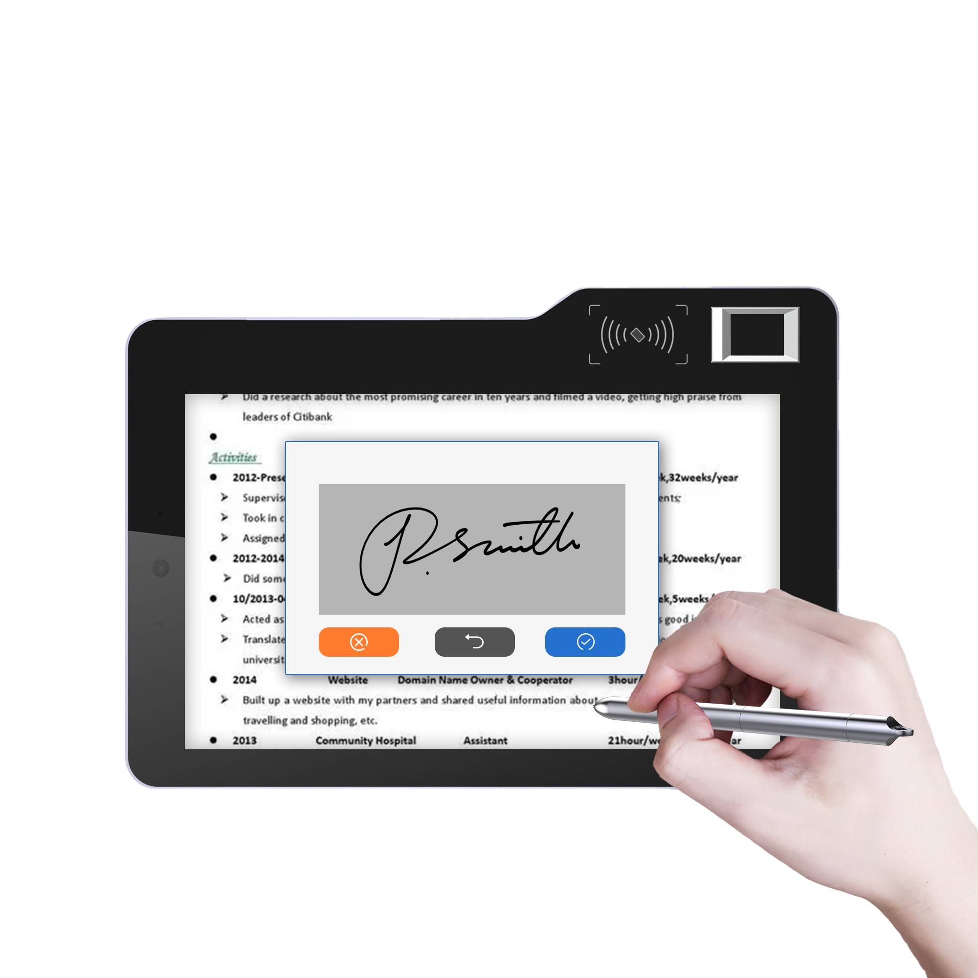 Digital Signature Pad - Tablet MT610 z systemem Android, ekranem