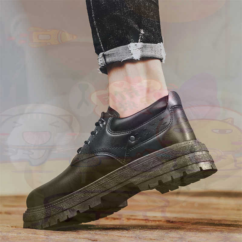 Tech Office Wear Men - Ciemna skóra naturalna Modne tenisówki Tenisowe